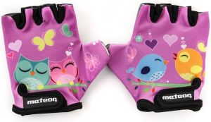 Meteor Rękawiczki rowerowe różowo-szare r. XS (24176) 2