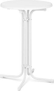 Royal Catering Stół stolik barowy okrągły wysoki składany śr. 70 cm wys. 110 cm biały Stół stolik barowy okrągły wysoki składany śr. 70 cm wys. 110 cm biały 2
