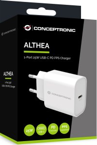 Ładowarka Conceptronic CONCEPTRONIC Ladegerät 1Port  25W,USB-C              PD weiß 4