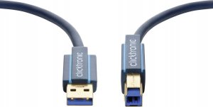 Kabel USB Clicktronic USB-A - USB-B 0.5 m Niebieski (RB70090) 2
