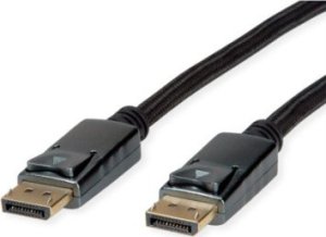 Roline ROLINE Kabel DisplayPort, DP v1.4, M/M, czarny/srebrny, 1 m 1