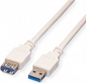 Kabel USB TRITON Kabel USB 3.2 Gen 1, typ A, M/F, beżowy, 0,8 m 1