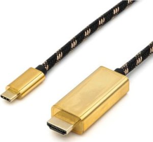 Adapter AV Roline Kabel adaptera ROLINE GOLD USB typu C - HDMI, M/M, 1 m 1