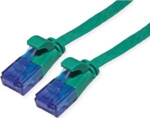 Value Kabel krosowy UTP VALUE, kat. 6A (klasa EA), bardzo płaski, zielony, 5 m 1