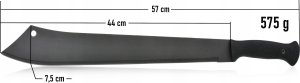 Kandar MEGA Nóż MACZETA Myśliwska 57 cm Pokrowiec BLACK 2