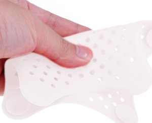 Retoo SITKO SILIKONOWE ZLEWU WANNY UMYWALKI FILTR ODPŁYW BIAŁY 14