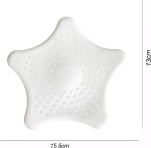 Retoo SITKO SILIKONOWE ZLEWU WANNY UMYWALKI FILTR ODPŁYW BIAŁY 15