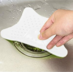 Retoo SITKO SILIKONOWE ZLEWU WANNY UMYWALKI FILTR ODPŁYW BIAŁY 4