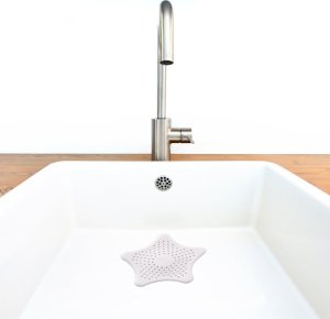 Retoo SITKO SILIKONOWE ZLEWU WANNY UMYWALKI FILTR ODPŁYW BIAŁY 9