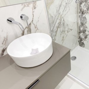 Retoo SITKO SILIKONOWE ZLEWU WANNY UMYWALKI FILTR ODPŁYW BIAŁY 10