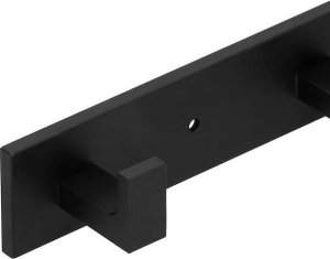 Springos Wieszak łazienkowy ścienny z 5 haczykami do przedpokoju, kuchni aluminiowy czarny UNIWERSALNY 4