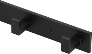 Springos Wieszak łazienkowy ścienny z 5 haczykami do przedpokoju, kuchni aluminiowy czarny UNIWERSALNY 8