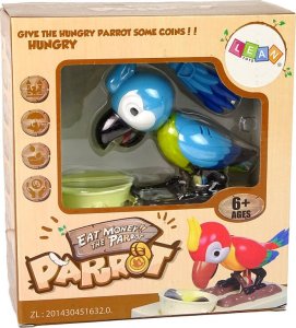 LeanToys Skarbonka Papuga Zjada Monety Nauka Oszczędzania Niebieska 3