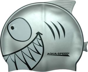 Aqua-Speed Czepek pływacki Shark 26 srebrny (49449) 1