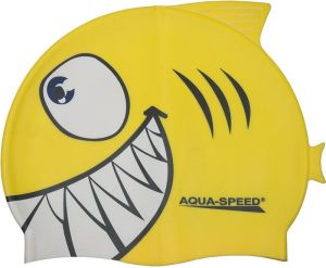 Aqua-Speed Czepek pływacki Shark 18 żółty (49054) 1