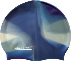 Aqua-Speed Czepek pływacki Silikonowy Bunt granatowo-beżowy (48956) 1