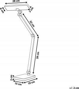 Lampka biurkowa Beliani srebrna  (379067 Bel) 3