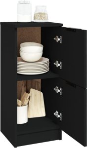 vidaXL Szafki, 2 szt., czarne, 30x30x70 cm, materiał drewnopochodny 4