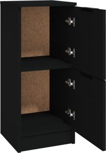 vidaXL Szafki, 2 szt., czarne, 30x30x70 cm, materiał drewnopochodny 5