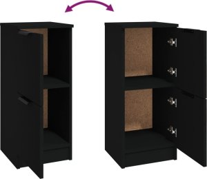vidaXL Szafki, 2 szt., czarne, 30x30x70 cm, materiał drewnopochodny 8