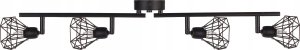 Lampa sufitowa Beliani Lampa spot 4-punktowa metalowa czarna ERMA 4