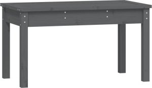 vidaXL vidaXL Ławka ogrodowa, szara, 80x44x45 cm, lite drewno sosnowe 2