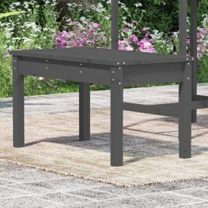 vidaXL vidaXL Ławka ogrodowa, szara, 80x44x45 cm, lite drewno sosnowe 3