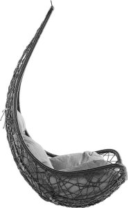 Beliani Fotel wiszący z technorattanu czarny ATRI II 3