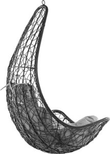 Beliani Fotel wiszący z technorattanu czarny ATRI II 4