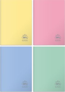 Herlitz Zeszyt A4/60K kratka Eco PP Pastel Colors (5szt) 1