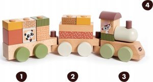 Tiny Love TINY LOVE-DREWNIANE KLOCKI POCIĄG Z WAGONAMI BOHO 3