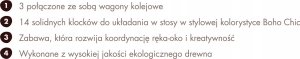 Tiny Love TINY LOVE-DREWNIANE KLOCKI POCIĄG Z WAGONAMI BOHO 4