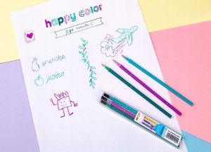 Teka Wkład do długopisu usuwalnego 3 kolory HAPPY COLOR 2