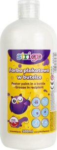 Strigo Farba plakatowa STRIGO w butelce, 500 ml biała 1