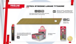 Pro-Line OSTRZE WYMIENNE 18*0,5MM SK5 SZT.10 TYTANOWE KARTA PROLINE 1