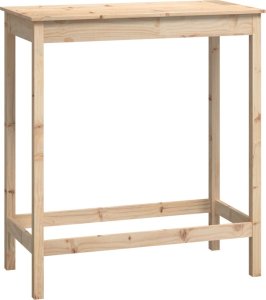 vidaXL Stolik barowy, 100x50x110 cm, lite drewno sosnowe 2