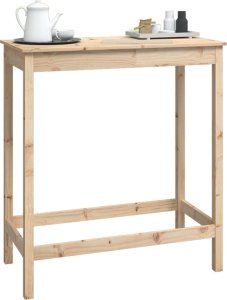 vidaXL Stolik barowy, 100x50x110 cm, lite drewno sosnowe 4