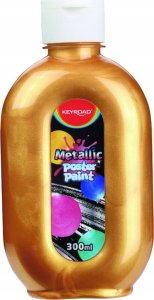 Keyroad Farba plakatowa KEYROAD, metaliczna, 300ml, butelka, srebrna 3