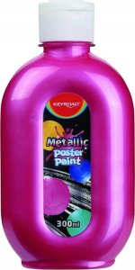 Keyroad Farba plakatowa KEYROAD, metaliczna, 300ml, butelka, czerwona 1