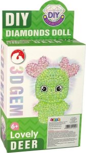 LeanToys Zestaw DIY Diamentowy Renifer DIY Kryształki Brelok 3D Zielony 4