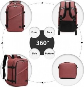 Plecak turystyczny Kono Mały Plecak Ryanair WizzAir 40x20x25 Czerwony 20L Expander 6