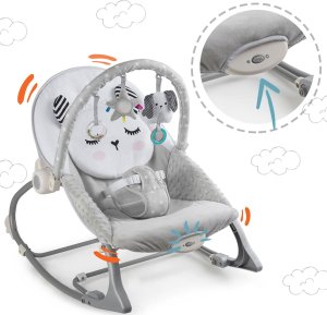 Nukido Leżaczek bujaczek z wibracją Nukido -  szary 8