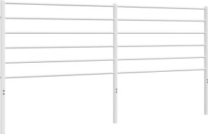vidaXL vidaXL Metalowe wezgłowie, białe, 180 cm 2