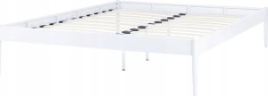 Beliani Łóżko metalowe 160 x 200 cm białe VAURS 3