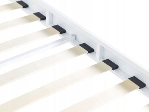 Beliani Łóżko metalowe 160 x 200 cm białe VAURS 4