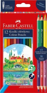 Teka Kredki ołówkowe Wawel 12 kol + 3 FABER CASTELL 1