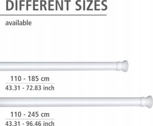 Wenko Teleskopowy drążek do zasłony prysznicowej, Ø 2,8 cm, 110-245 cm, WENKO 6