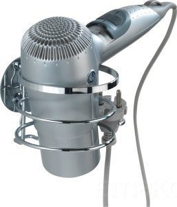 Wenko Uchwyt na suszarkę do włosów, Turbo-Loc - stal nierdzewna, WENKO 3