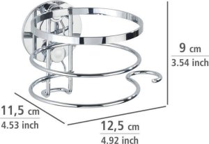 Wenko Uchwyt na suszarkę do włosów, Turbo-Loc - stal nierdzewna, WENKO 6