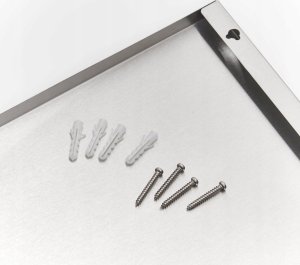 Zeller Tablica magnetyczna na notatki INOX + 3 magnesy, 60x80 cm, ZELLER 2